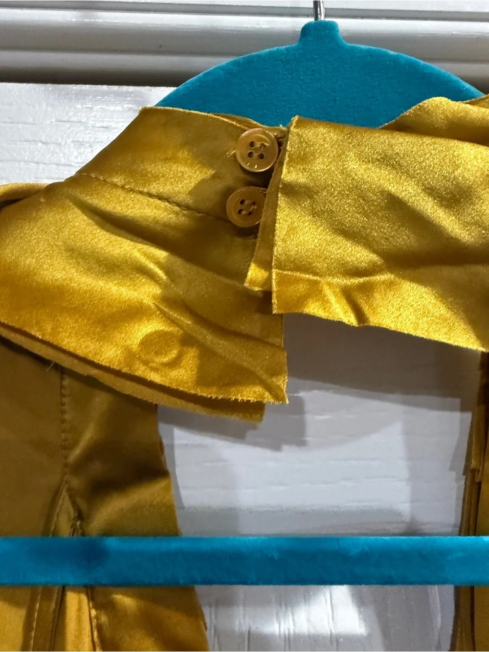 BCBGMaxAzria Mustard Yellow Ruffled Halter Camisole